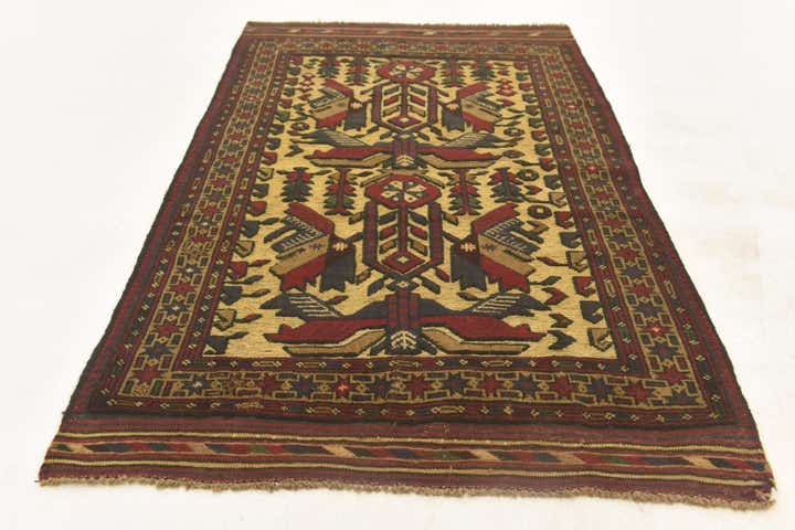 2' 10 x 4' 10 Hand Knotted Sumak Wool Rug