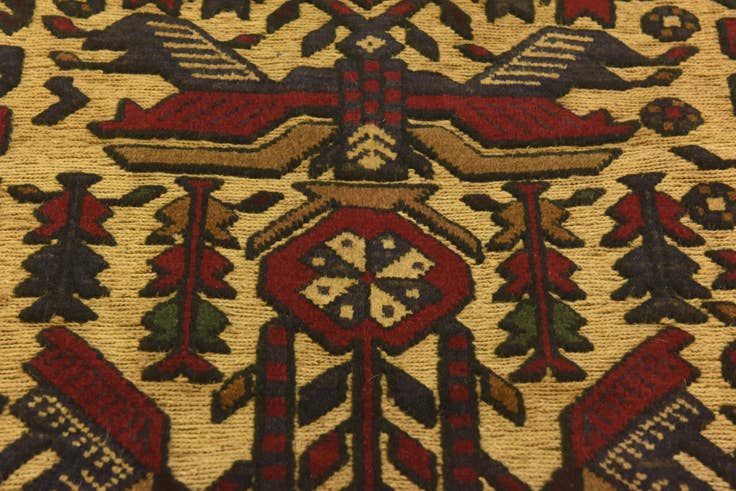 Detail image of 2' 10 x 4' 10 Hand Knotted Sumak Wool Rug