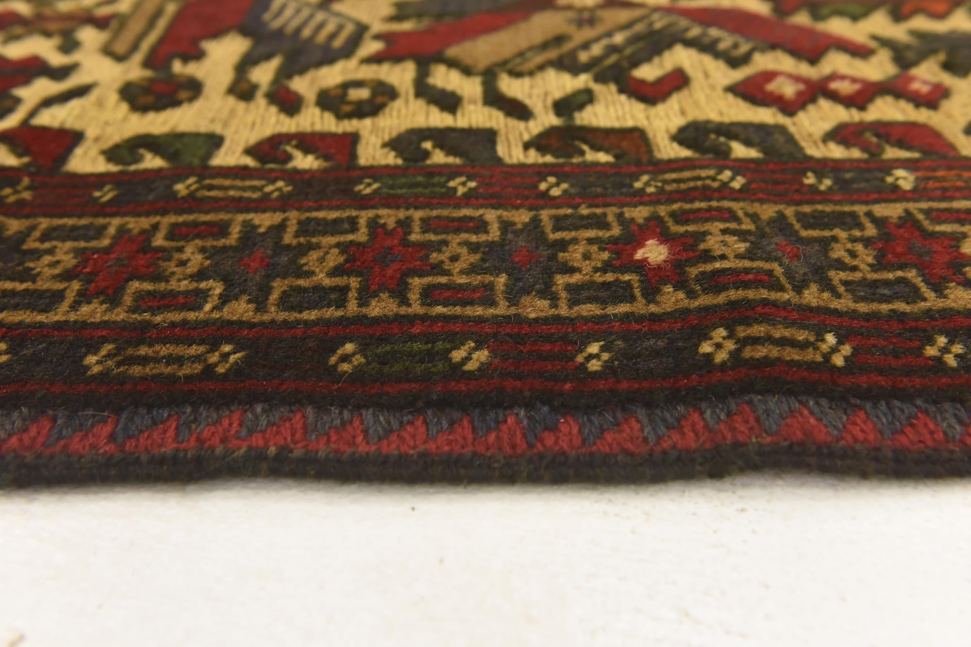 2' 10 x 4' 10 Hand Knotted Sumak Wool Rug