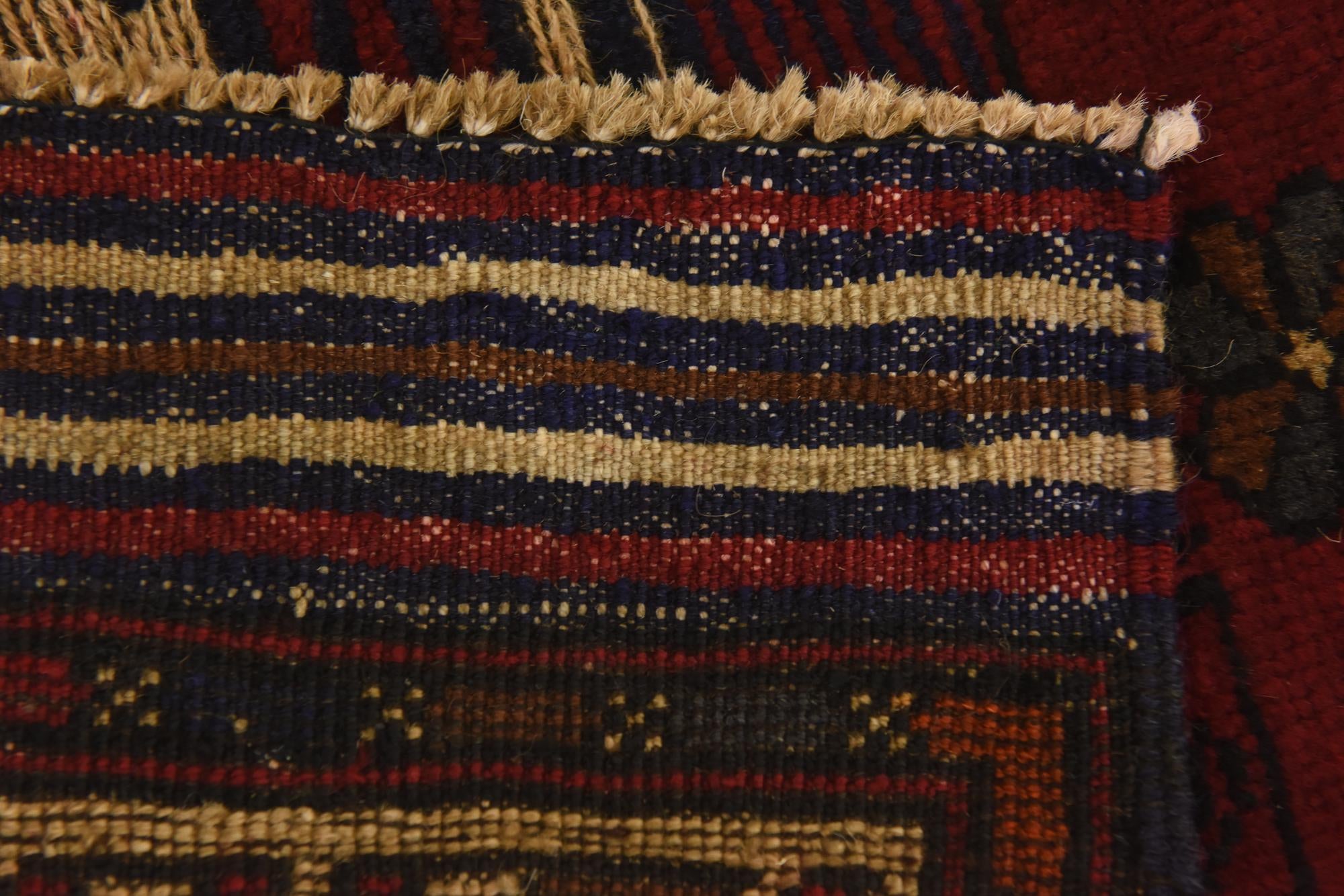 3' x 4' 4 Hand Knotted Sumak Wool Rug