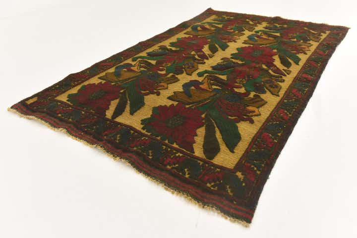 3' x 4' 10 Hand Knotted Sumak Wool Rug