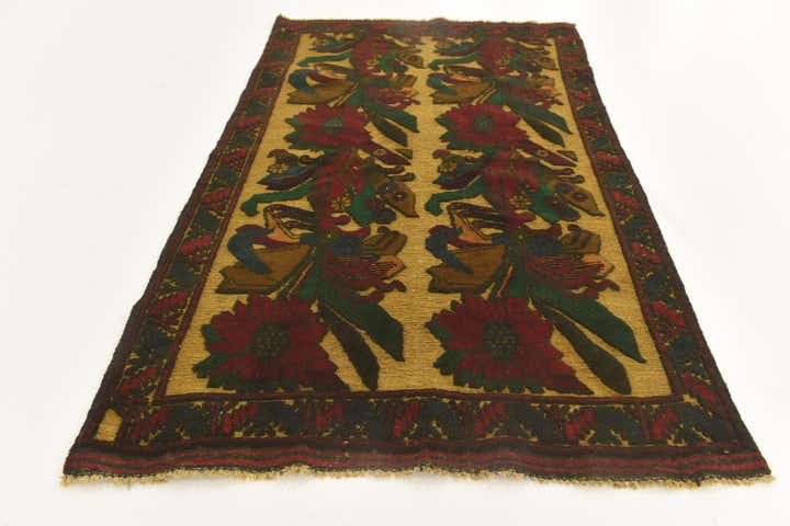 3' x 4' 10 Hand Knotted Sumak Wool Rug