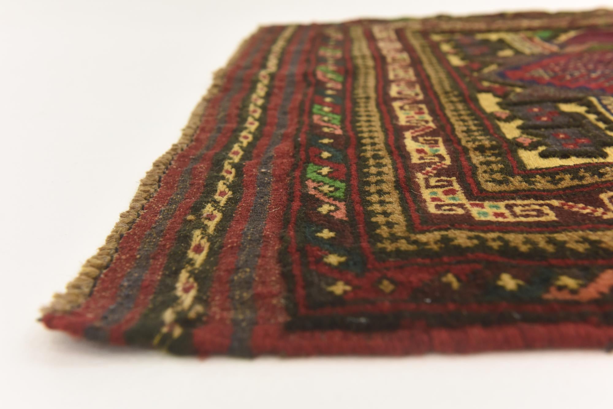 3' x 4' 5 Hand Knotted Sumak Wool Rug