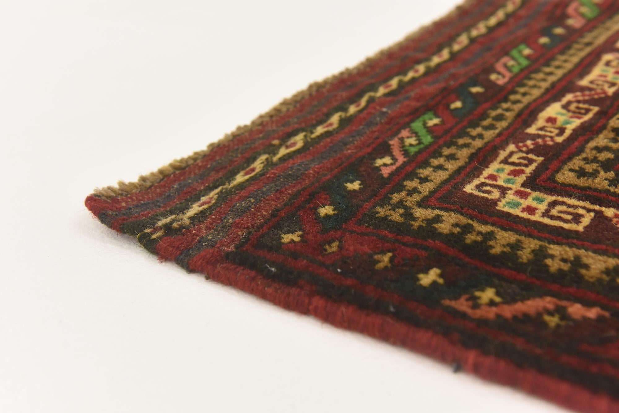 3' x 4' 5 Hand Knotted Sumak Wool Rug