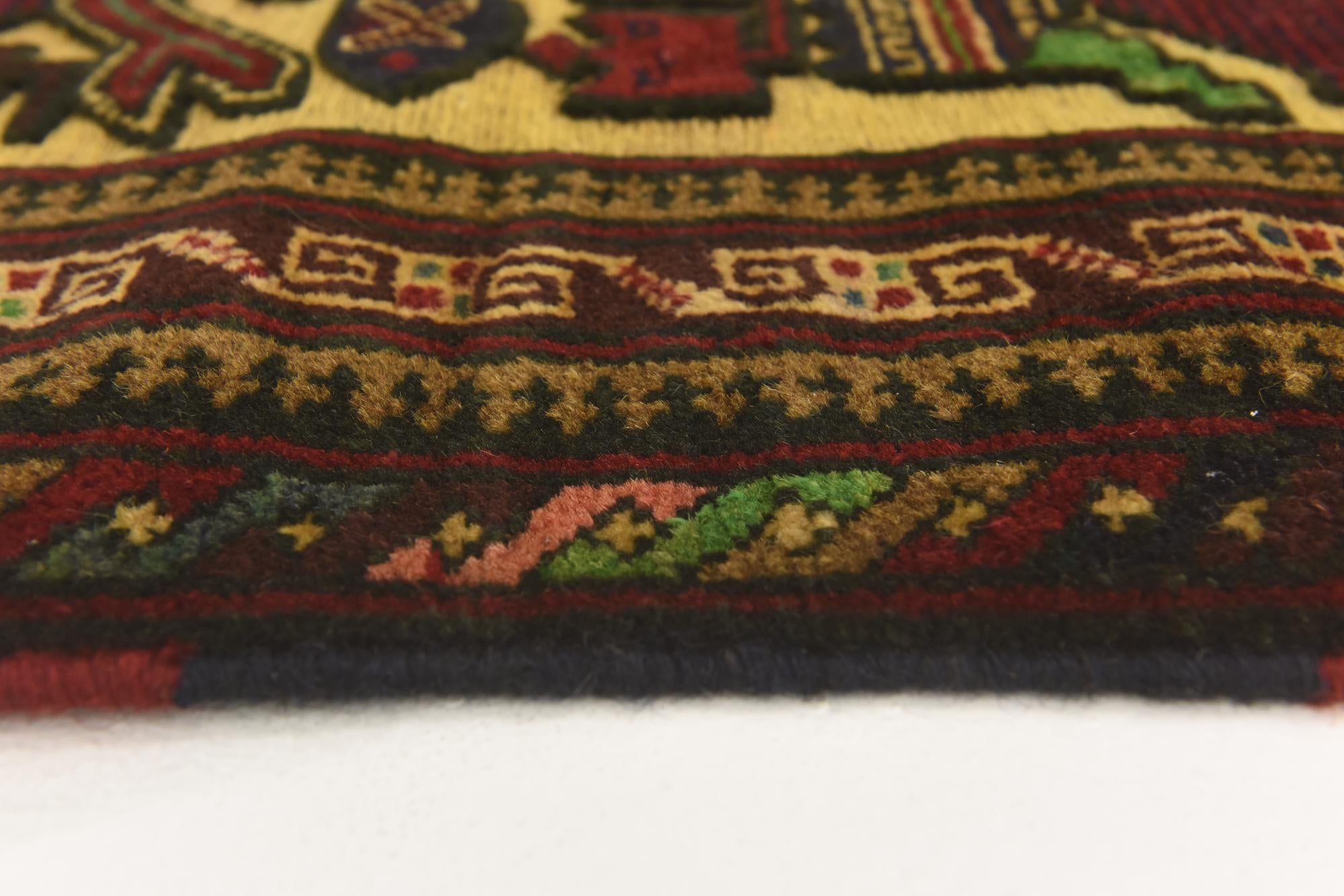 3' x 4' 5 Hand Knotted Sumak Wool Rug