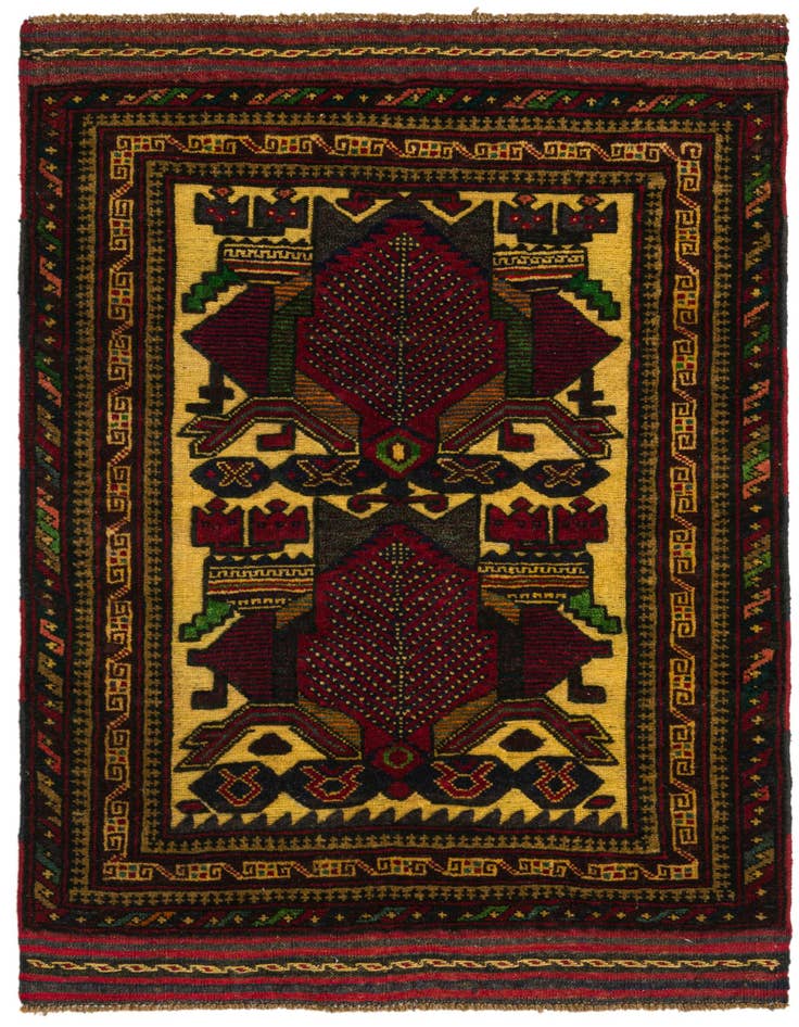 Detail image of 3' x 4' 5 Hand Knotted Sumak Wool Rug