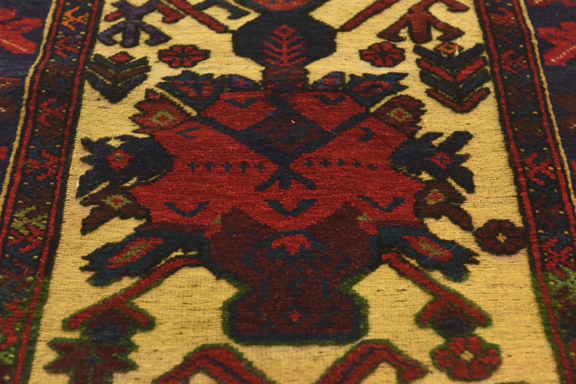 2' 9 x 5' Hand Knotted Sumak Wool Rug