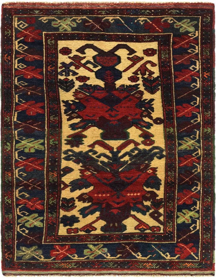 Detail image of 2' 9 x 5' Hand Knotted Sumak Wool Rug