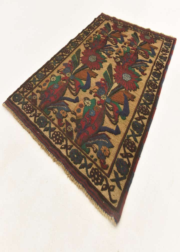 3' x 4' 8 Hand Knotted Sumak Wool Rug