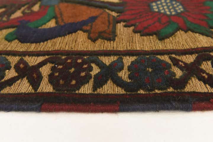 3' x 4' 8 Hand Knotted Sumak Wool Rug