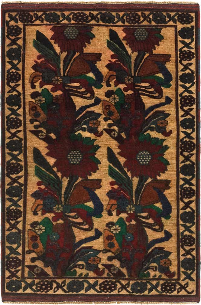 3' x 4' 8 Hand Knotted Sumak Wool Rug