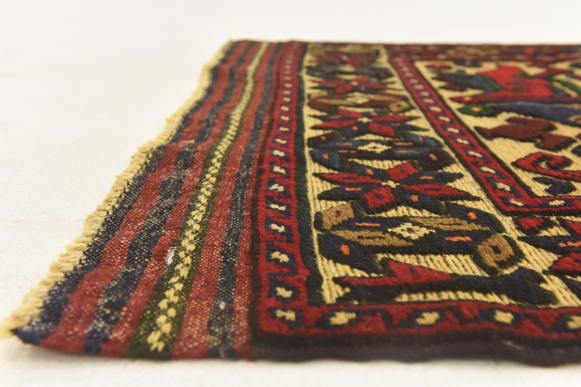 2' 9 x 4' 4 Hand Knotted Sumak Wool Rug