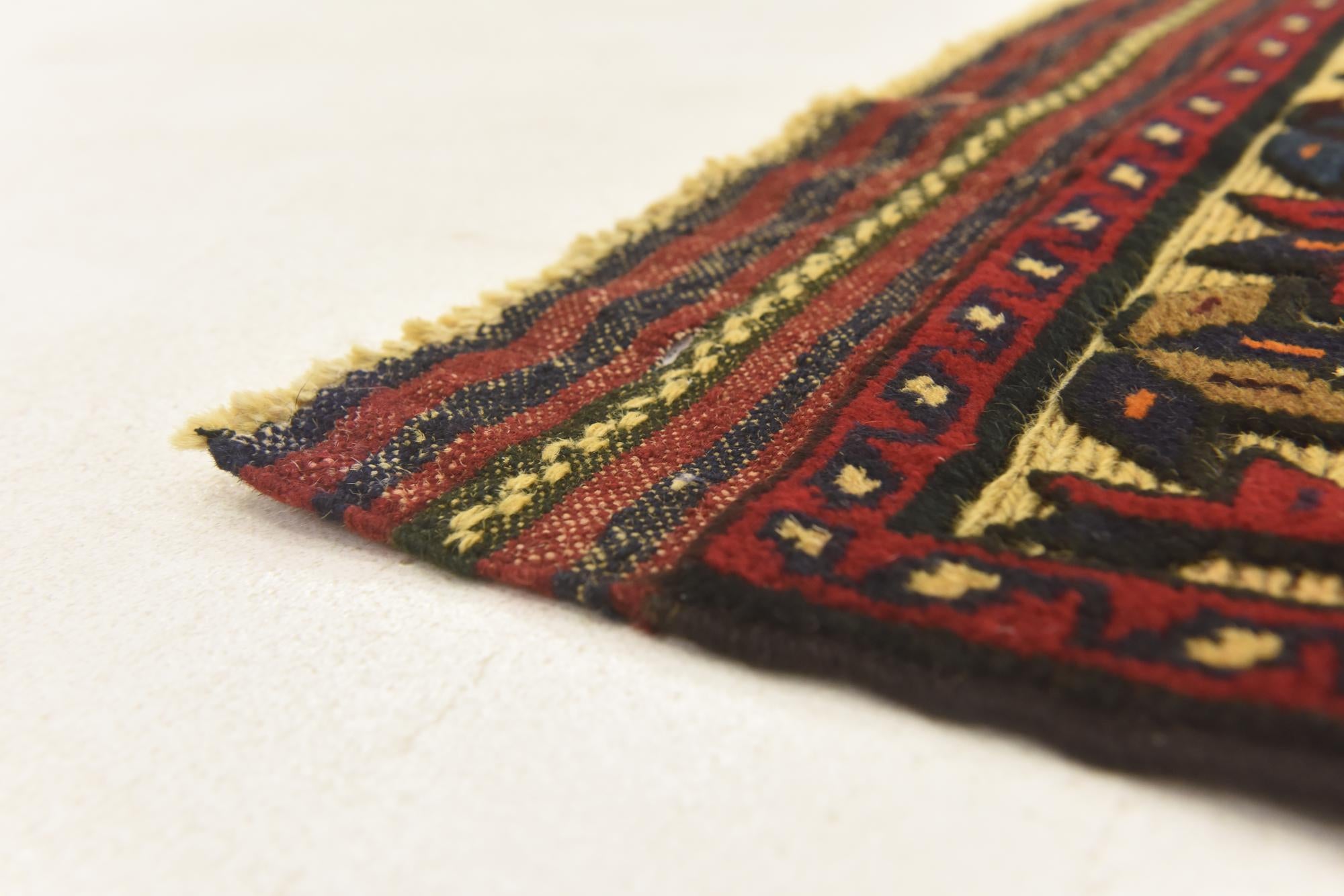 2' 9 x 4' 4 Hand Knotted Sumak Wool Rug