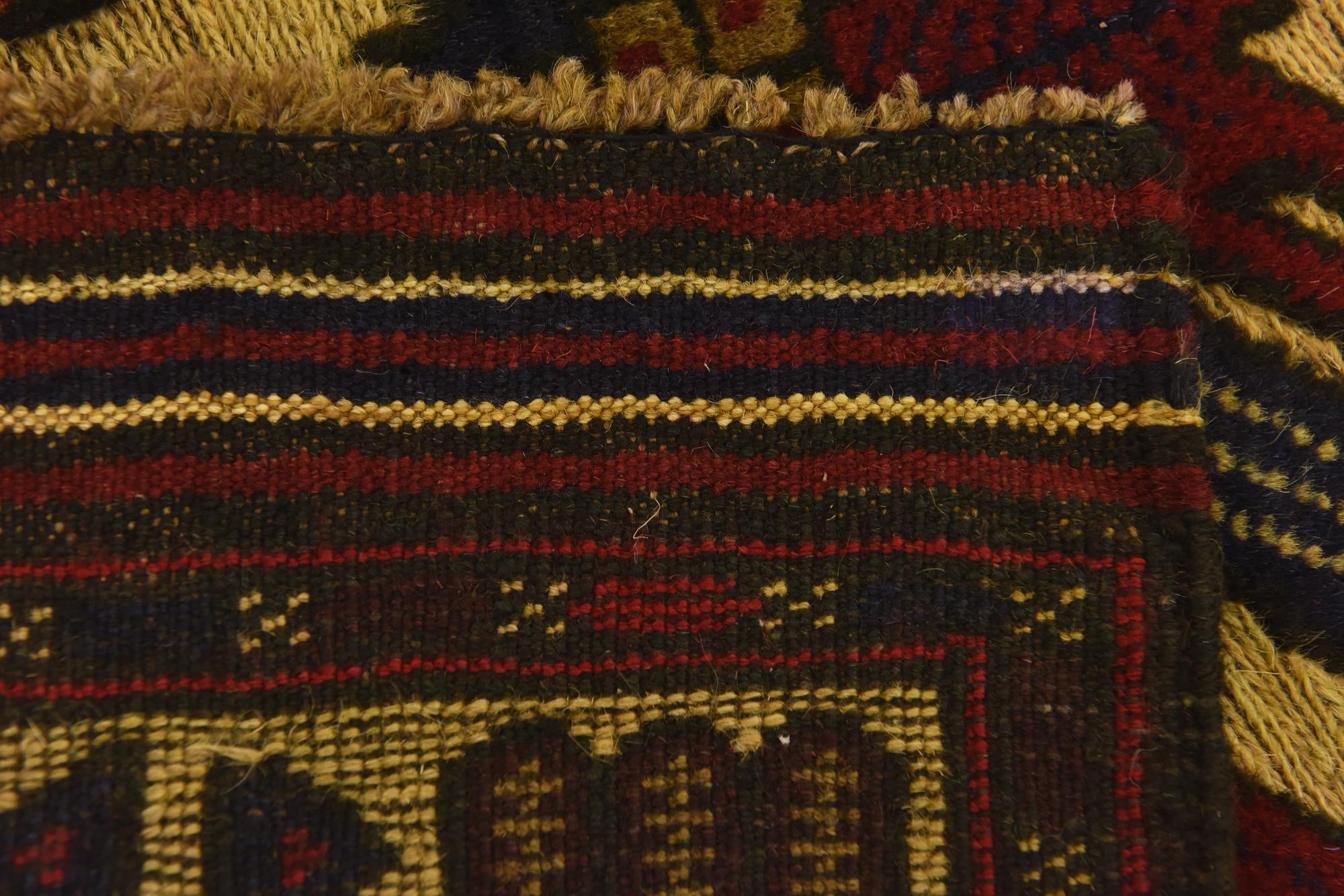 3' x 4' 6 Hand Knotted Sumak Wool Rug