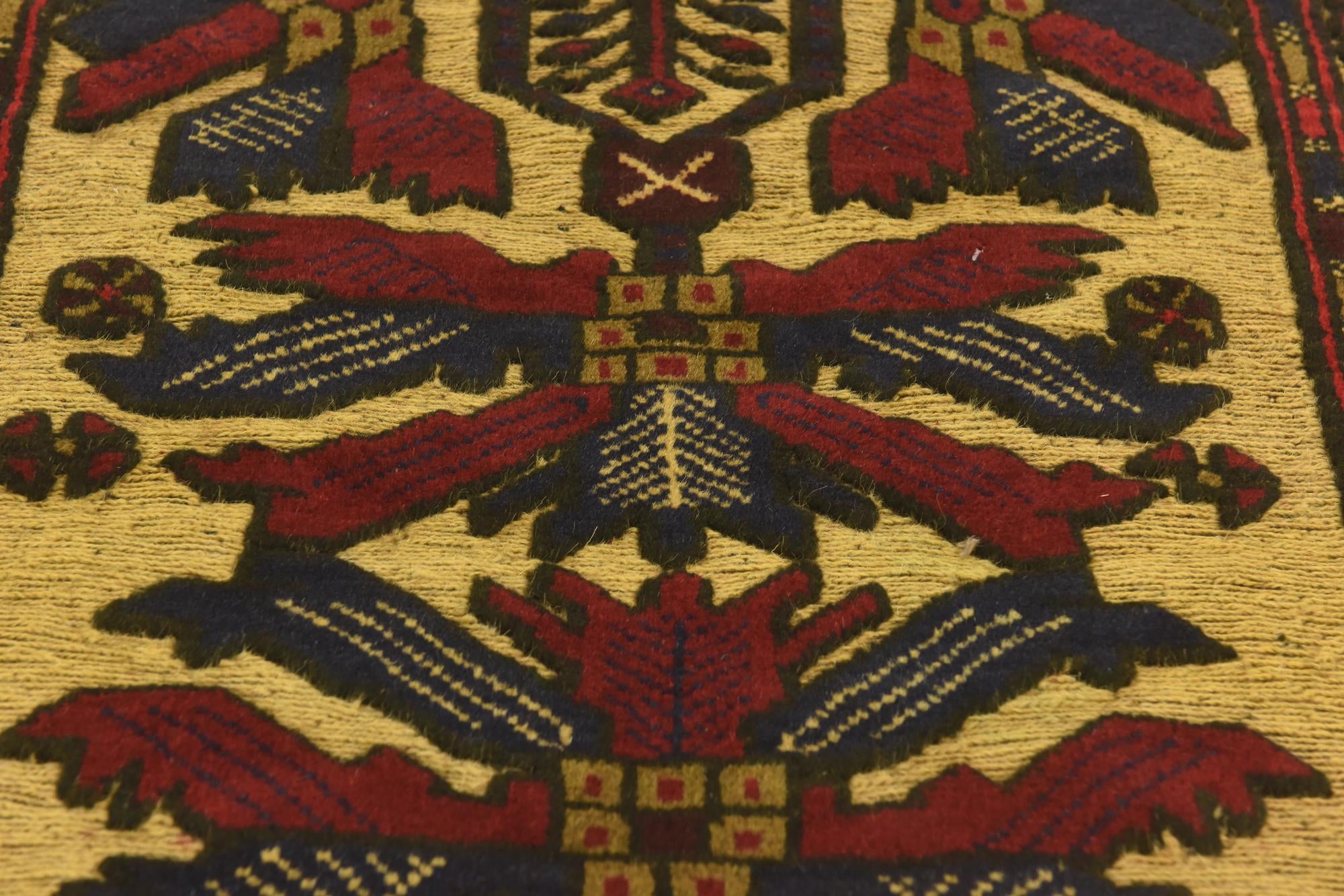 3' x 4' 6 Hand Knotted Sumak Wool Rug