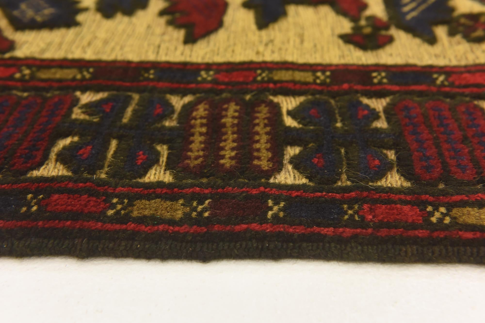 3' x 4' 6 Hand Knotted Sumak Wool Rug