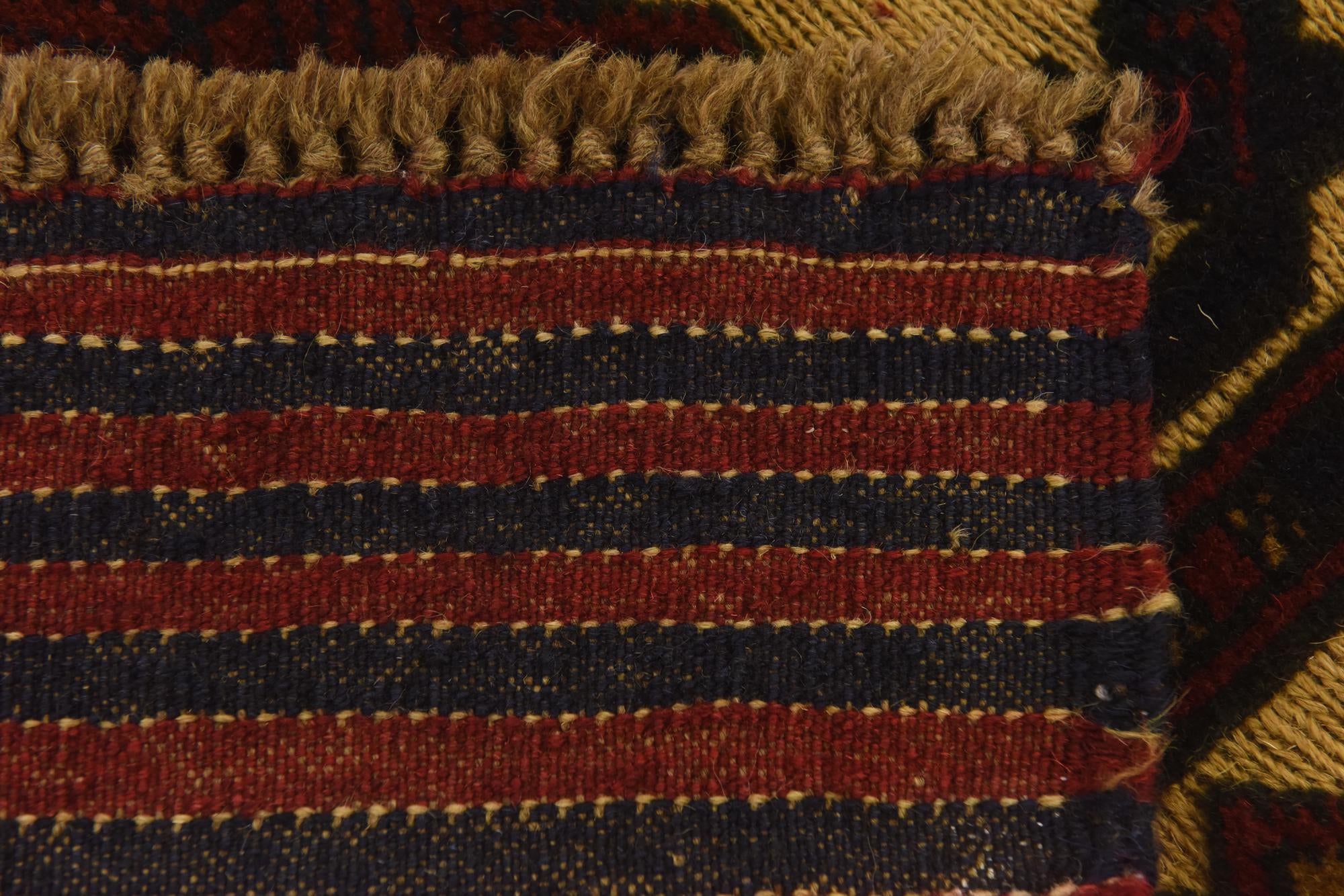 4' 4 x 6' 1 Hand Knotted Sumak Wool Rug