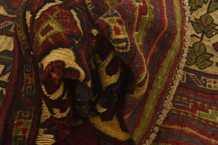 4' 1 x 6' 5 Hand Knotted Sumak Wool Rug