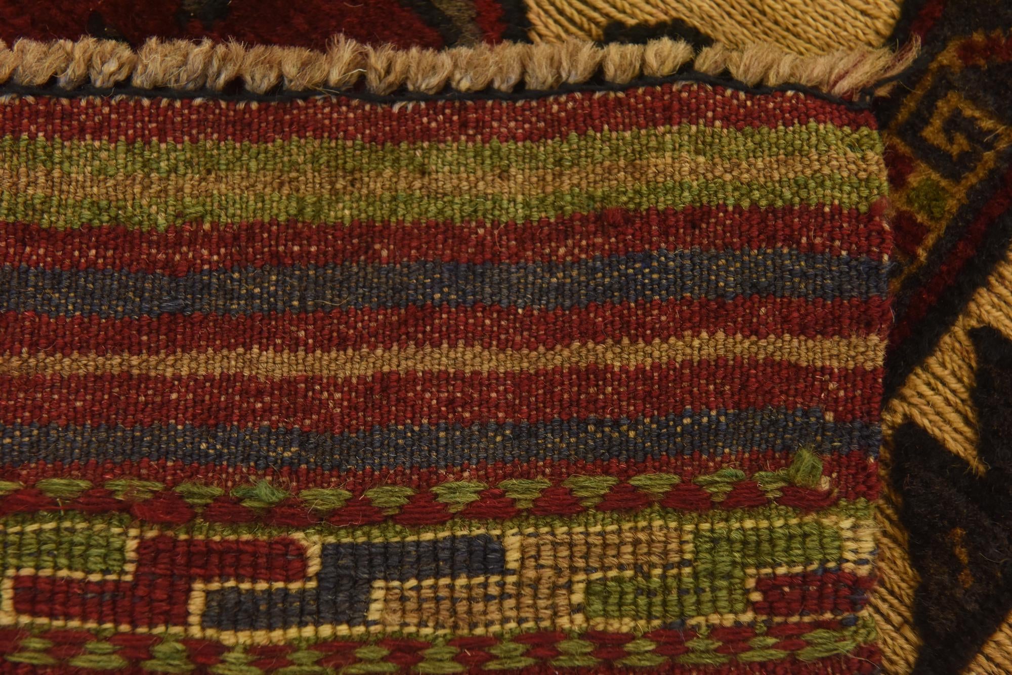 4' 1 x 6' 5 Hand Knotted Sumak Wool Rug