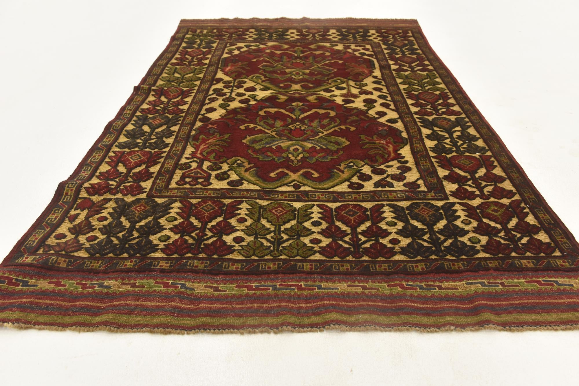 4' 1 x 6' 5 Hand Knotted Sumak Wool Rug