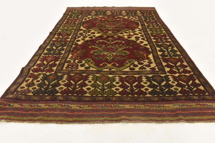 4' 1 x 6' 5 Hand Knotted Sumak Wool Rug