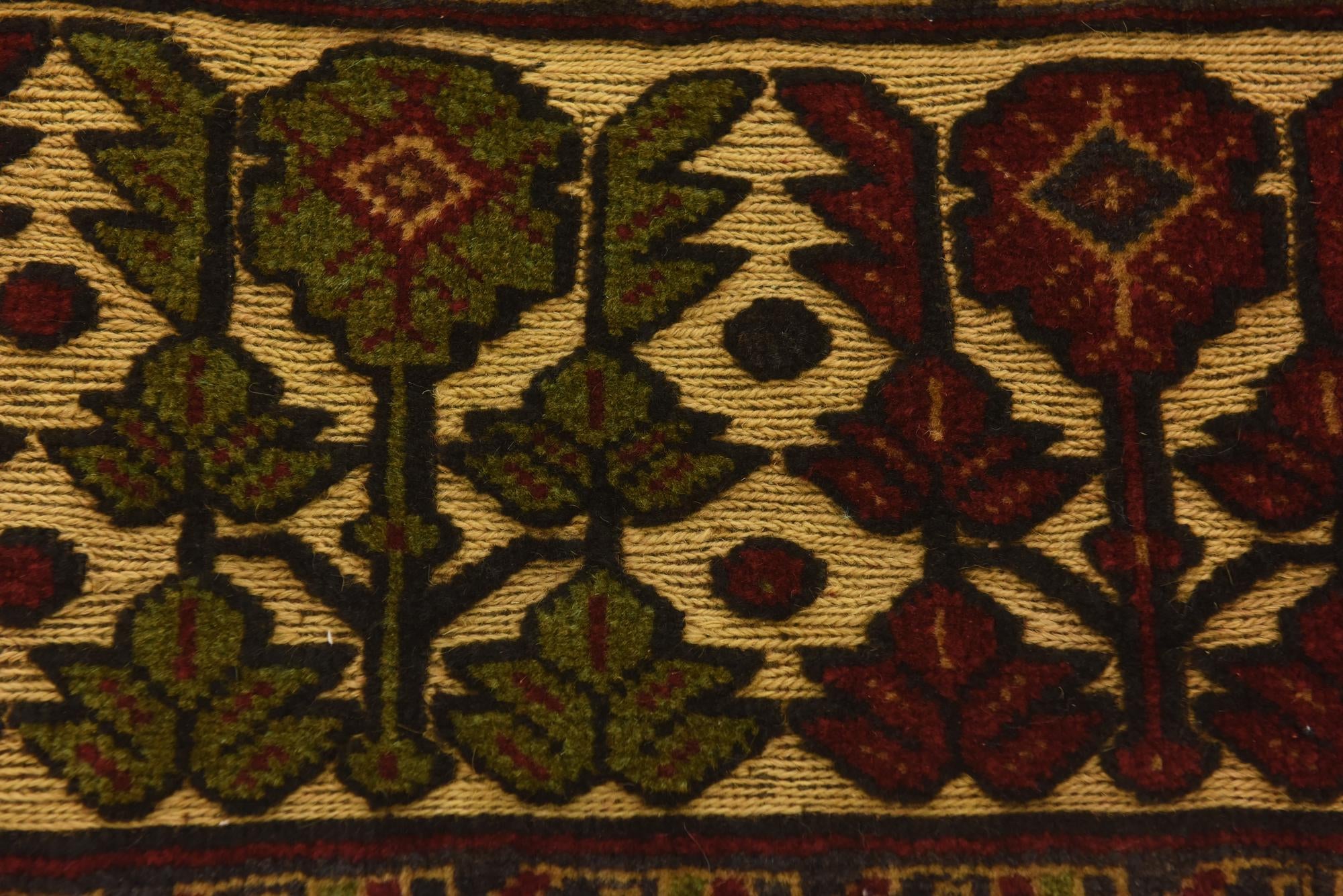 4' 1 x 6' 5 Hand Knotted Sumak Wool Rug