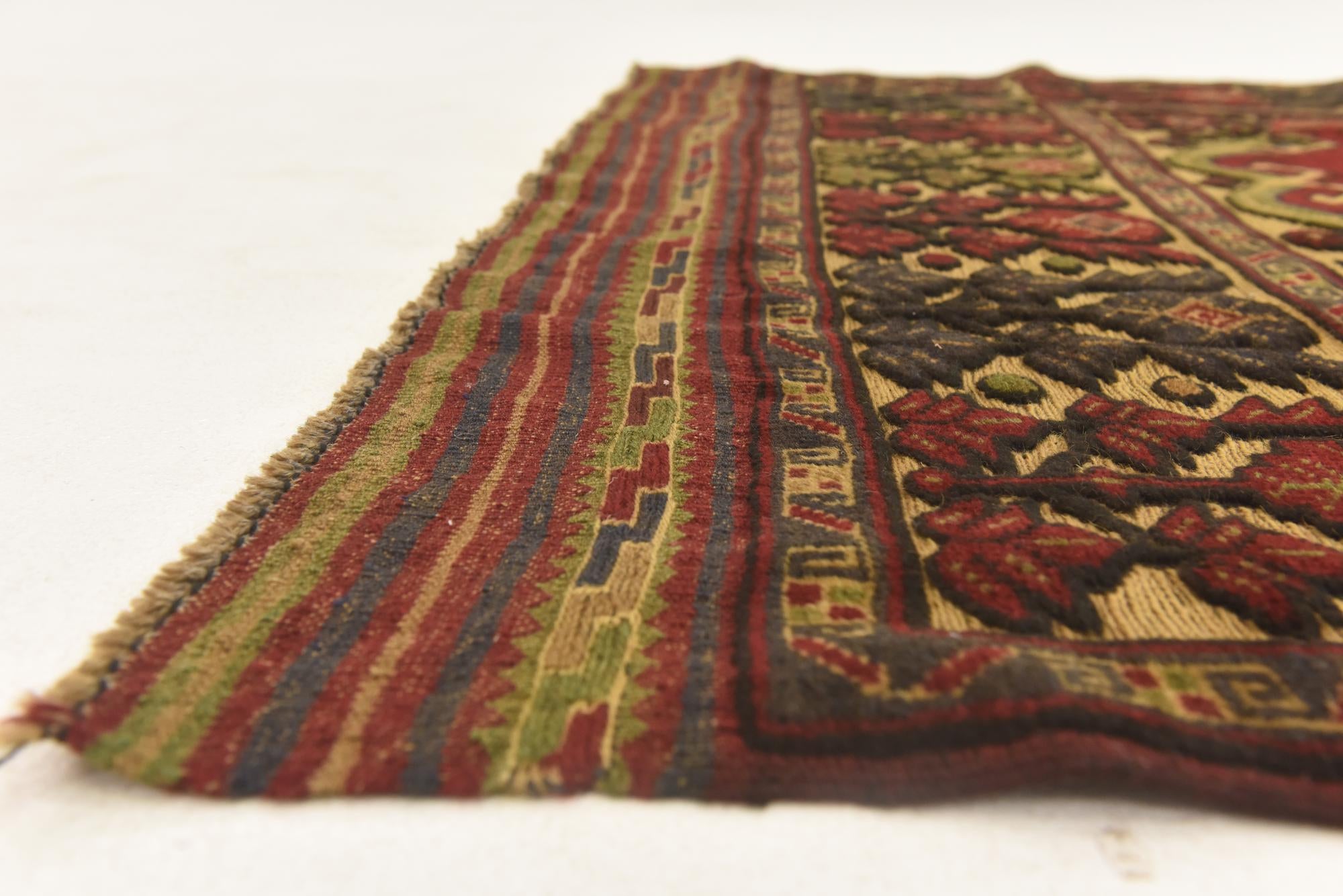 4' 1 x 6' 5 Hand Knotted Sumak Wool Rug