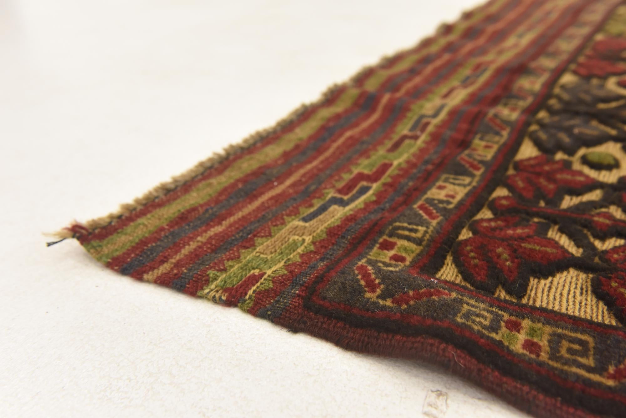 4' 1 x 6' 5 Hand Knotted Sumak Wool Rug