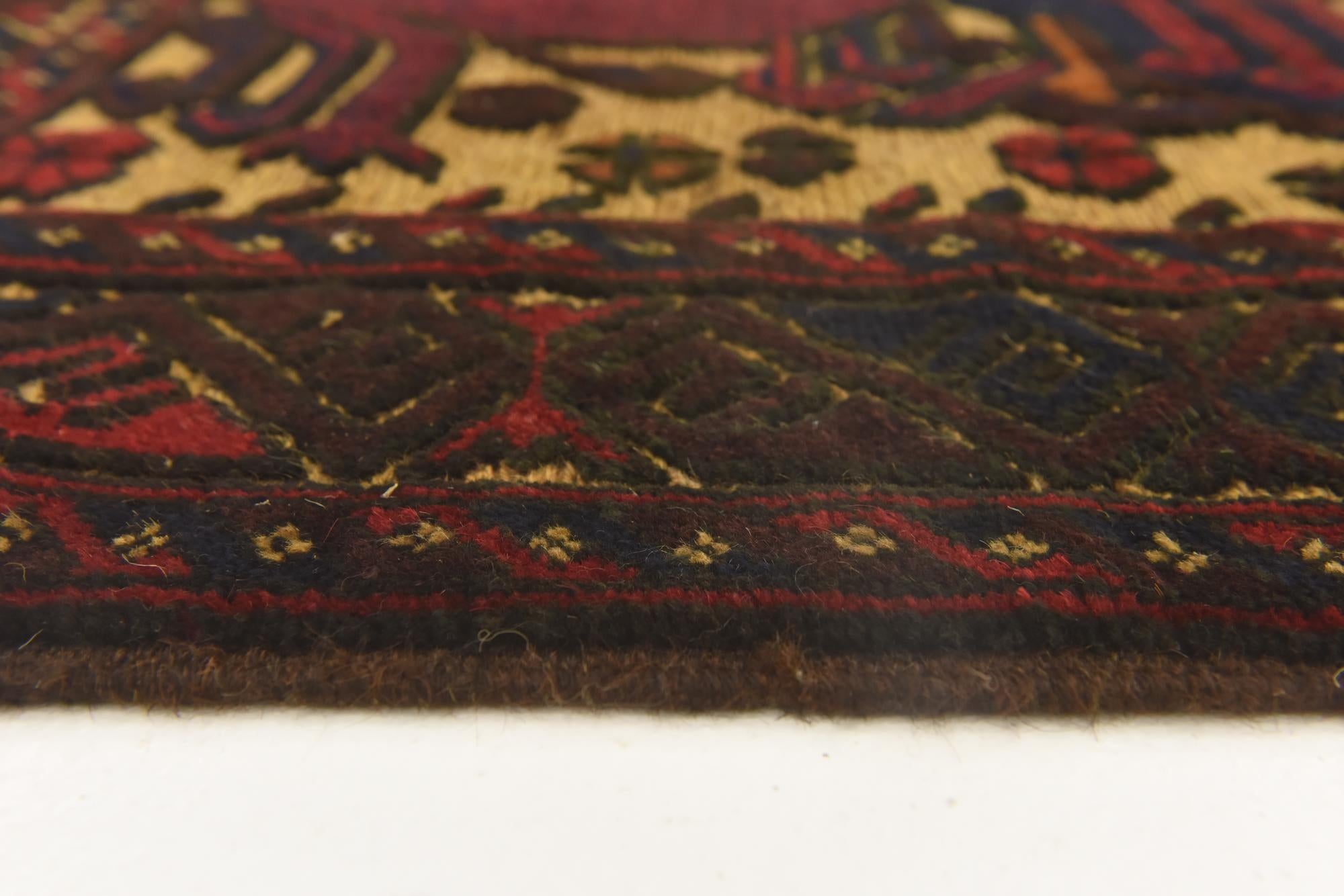 3' x 4' 7 Hand Knotted Sumak Wool Rug
