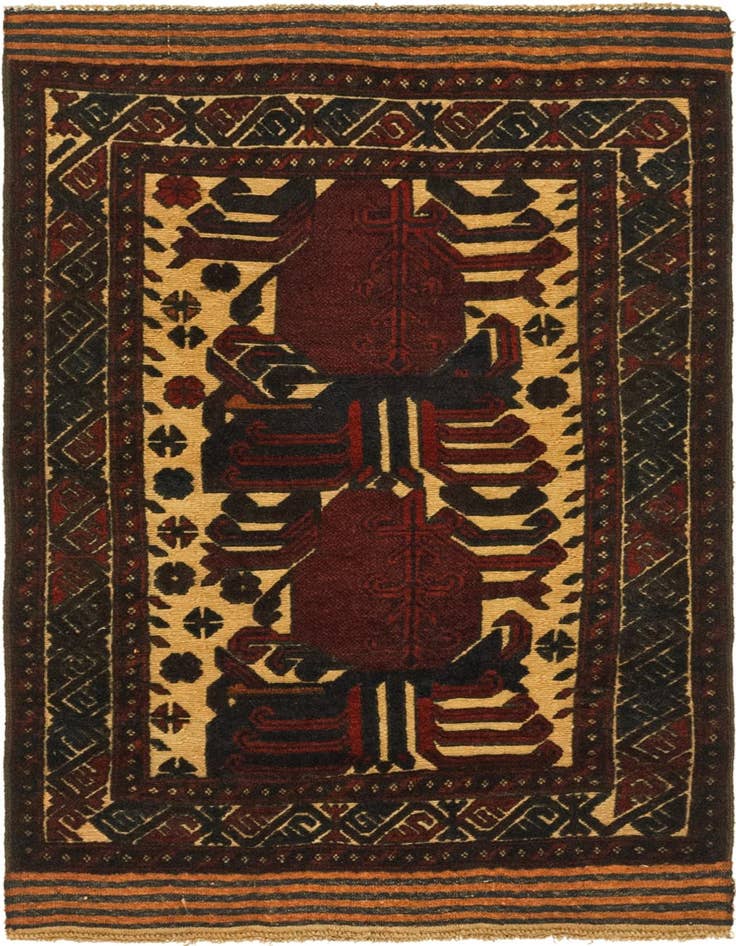 Detail image of 3' x 4' 7 Hand Knotted Sumak Wool Rug
