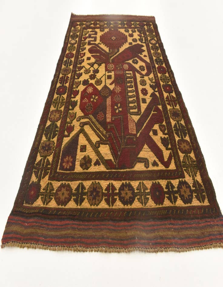 Detail image of 3' x 5' Hand Knotted Sumak Wool Rug