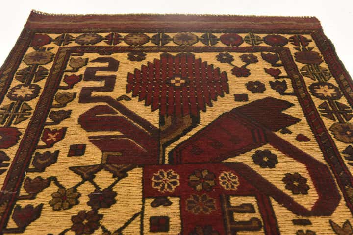 3' x 5' Hand Knotted Sumak Wool Rug