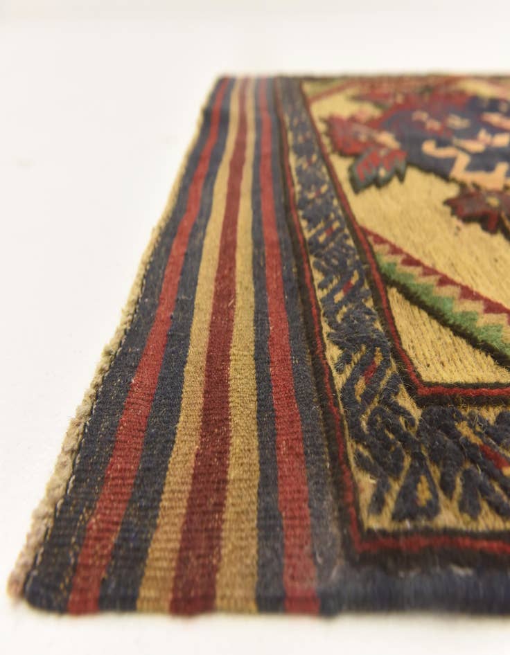 Detail image of 3' 2 x 4' 6 Hand Knotted Sumak Wool Rug