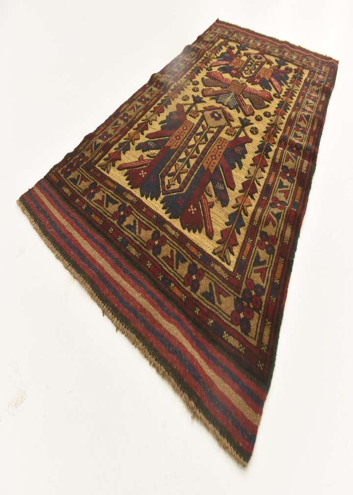 3' x 5' 3 Hand Knotted Sumak Wool Rug
