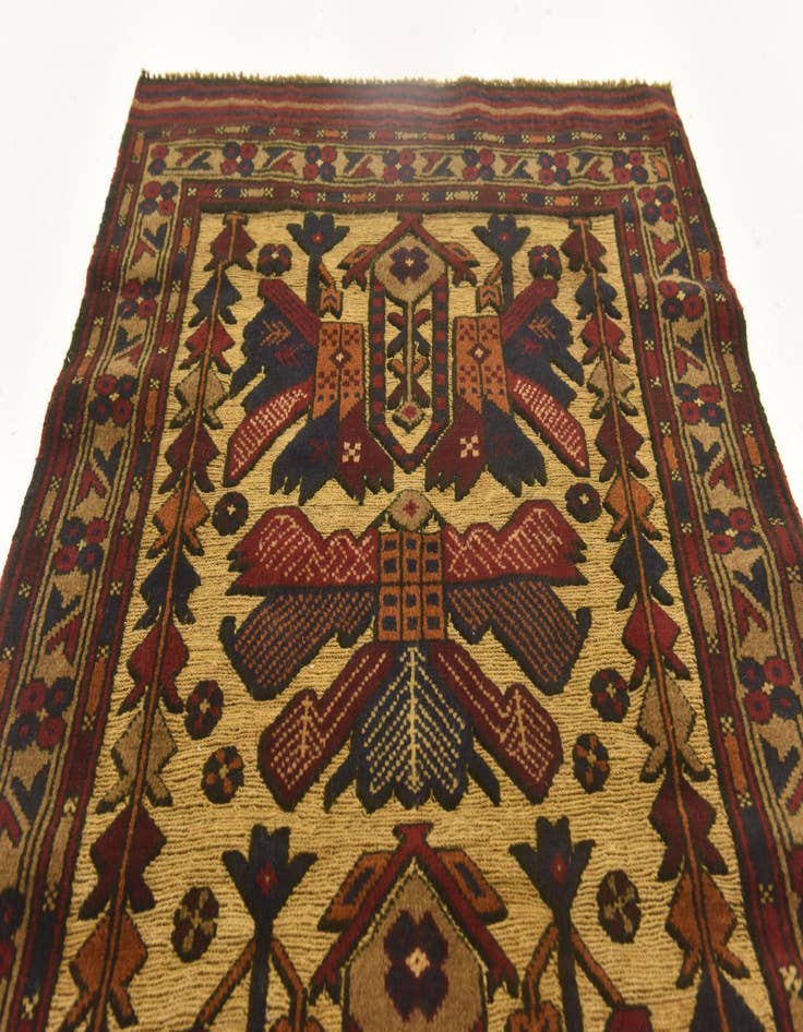 Detail image of 3' x 5' 3 Hand Knotted Sumak Wool Rug