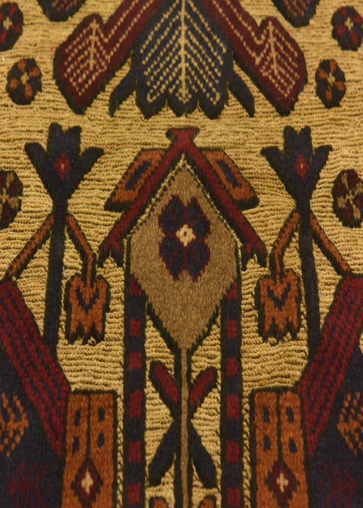 3' x 5' 3 Hand Knotted Sumak Wool Rug