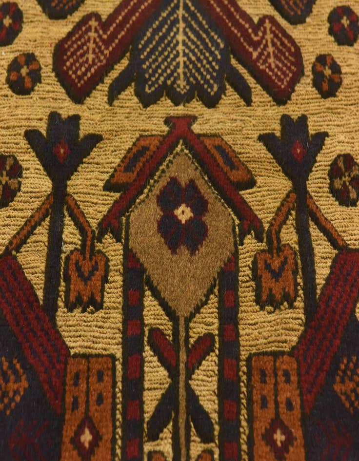 Detail image of 3' x 5' 3 Hand Knotted Sumak Wool Rug