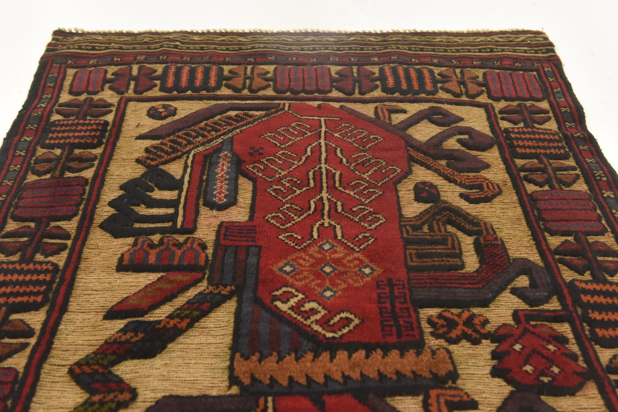 2' 10 x 4' 8 Hand Knotted Sumak Wool Rug