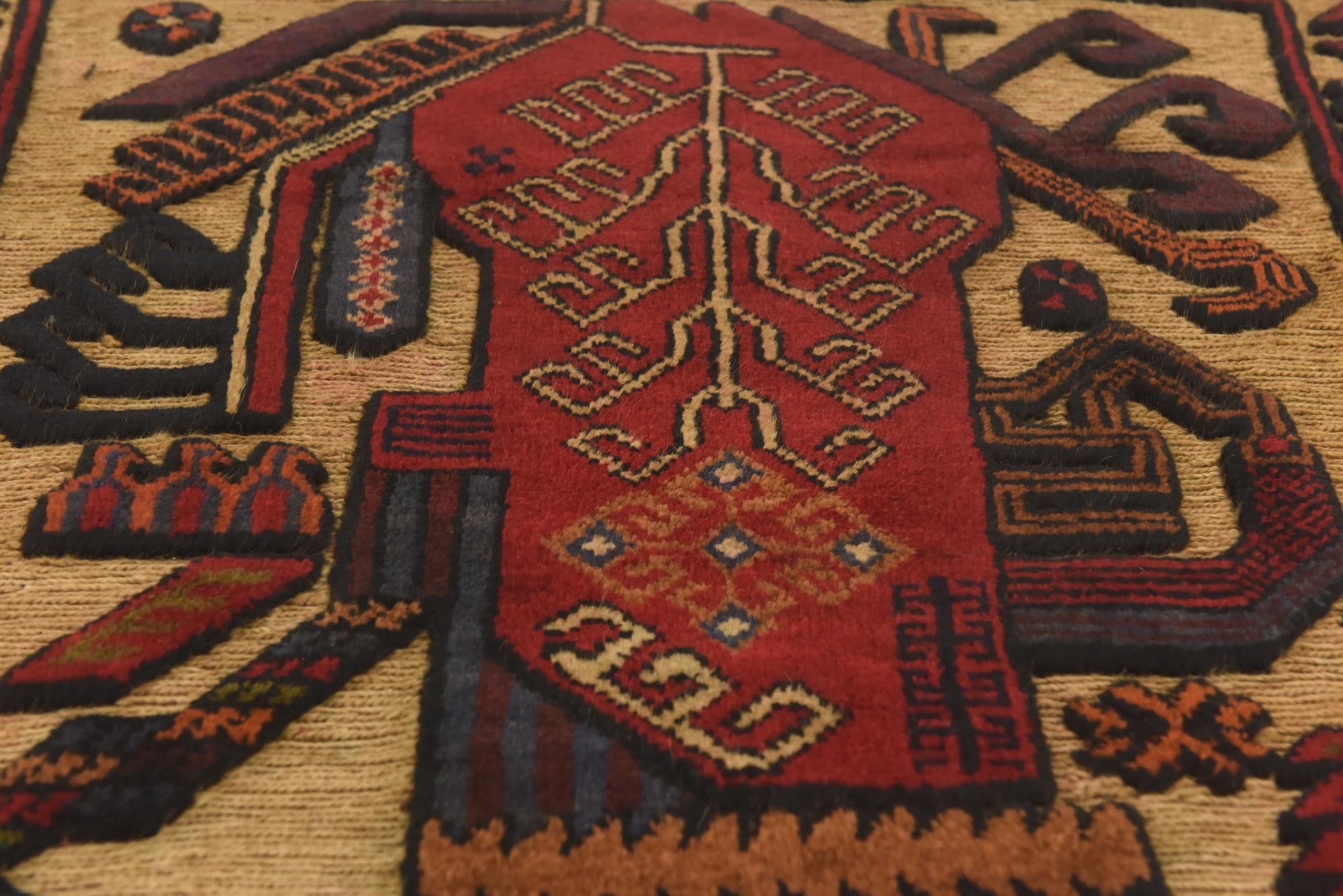 2' 10 x 4' 8 Hand Knotted Sumak Wool Rug