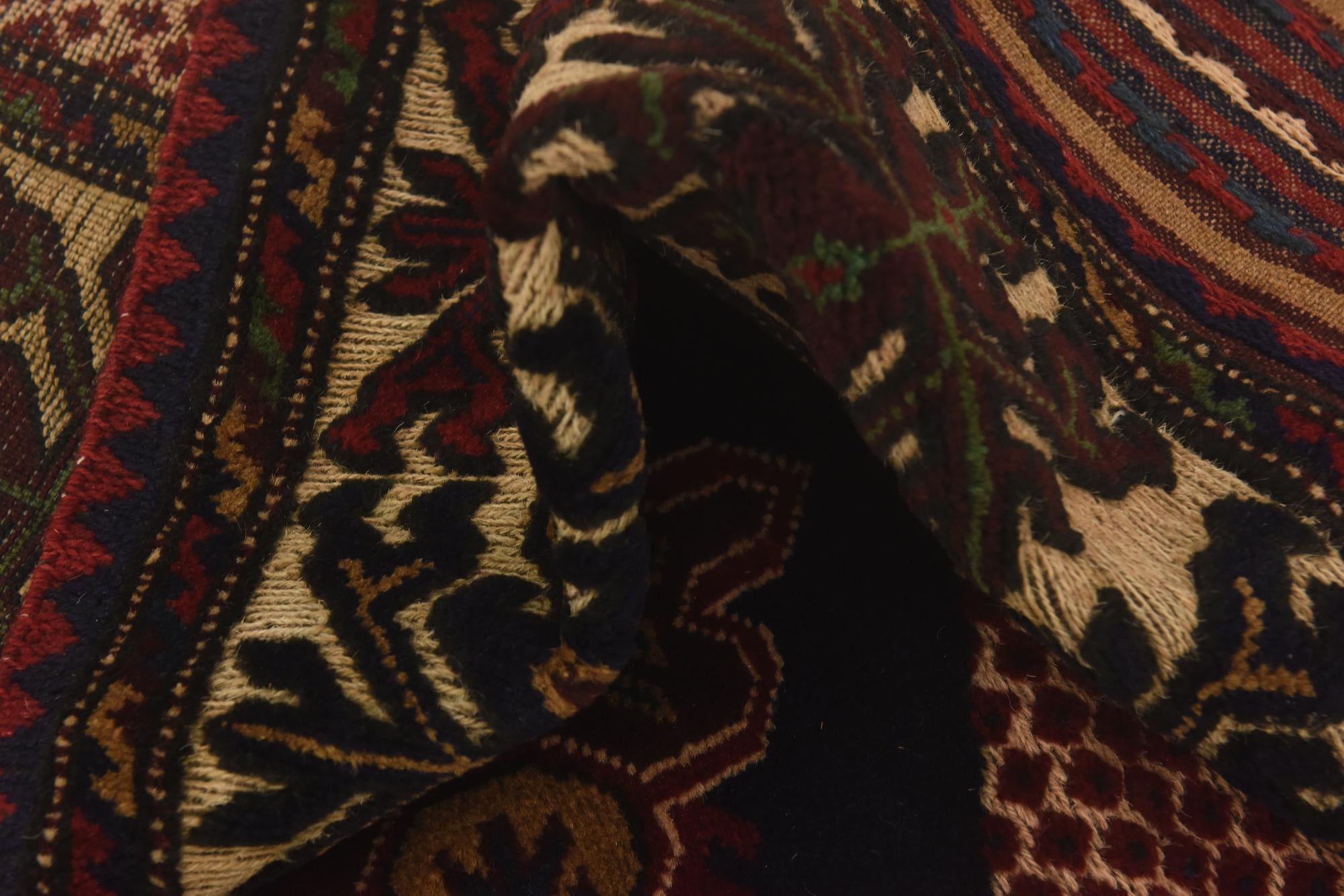 4' 1 x 6' 3 Hand Knotted Sumak Wool Rug