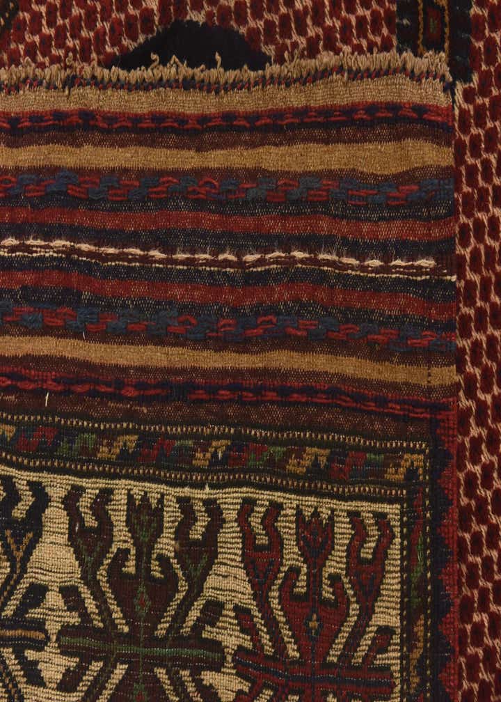 4' 1 x 6' 3 Hand Knotted Sumak Wool Rug