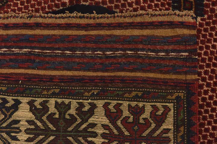 4' 1 x 6' 3 Hand Knotted Sumak Wool Rug