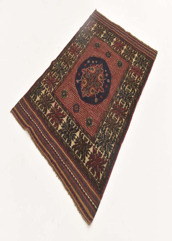 4' 1 x 6' 3 Hand Knotted Sumak Wool Rug