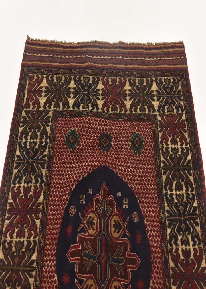 4' 1 x 6' 3 Hand Knotted Sumak Wool Rug