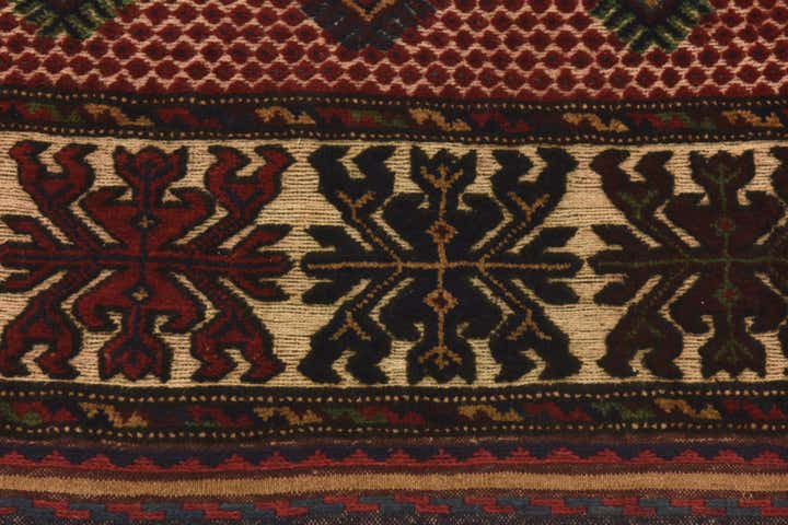 4' 1 x 6' 3 Hand Knotted Sumak Wool Rug