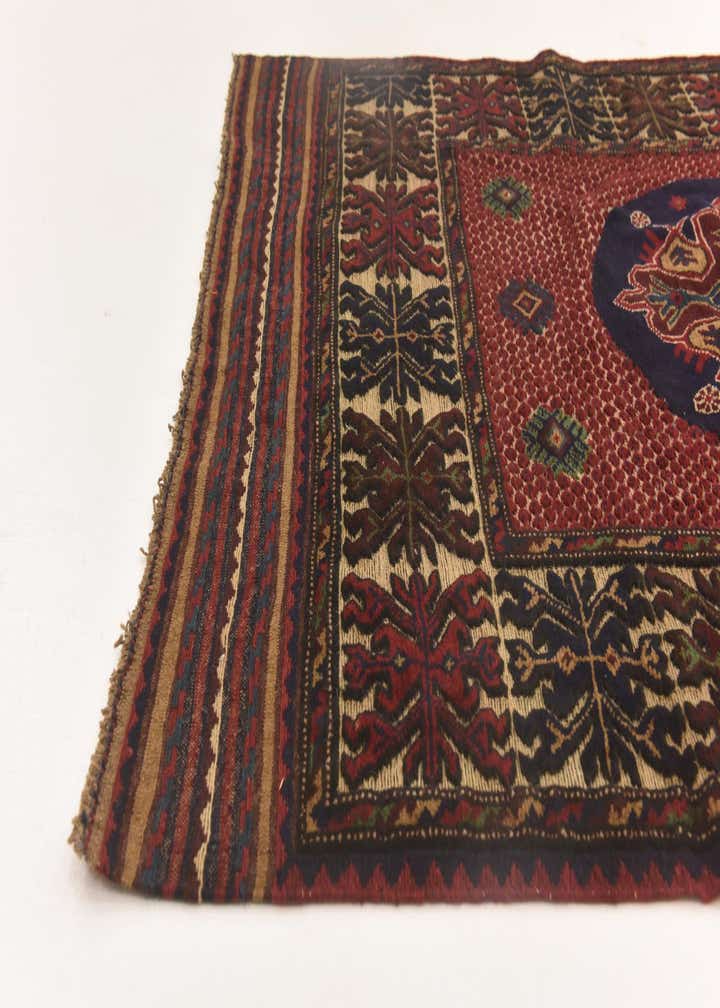 4' 1 x 6' 3 Hand Knotted Sumak Wool Rug