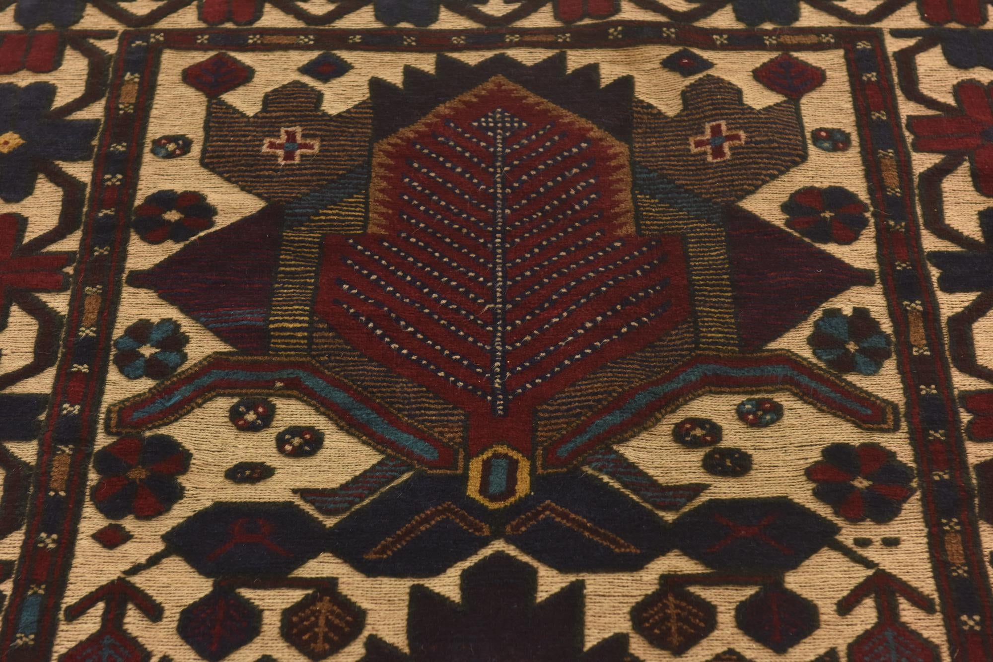 3' 11 x 5' 9 Hand Knotted Sumak Wool Rug