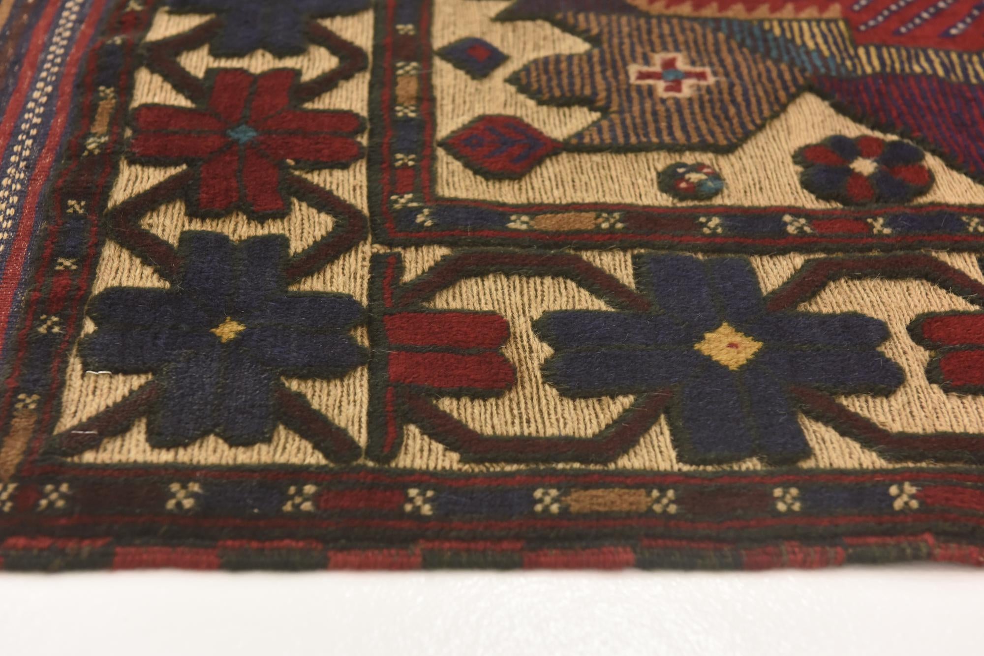 3' 11 x 5' 9 Hand Knotted Sumak Wool Rug