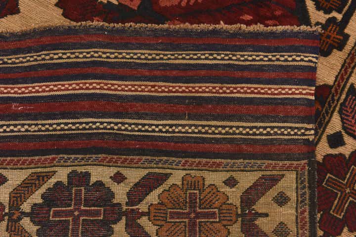 3' 11 x 6' 3 Hand Knotted Sumak Wool Rug