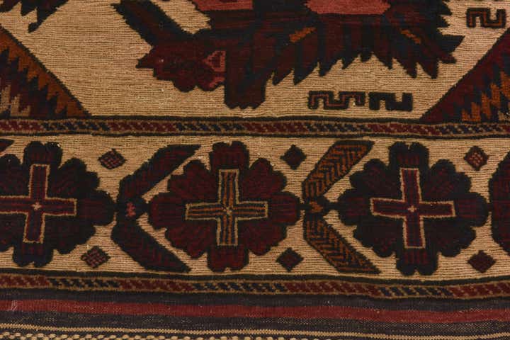 3' 11 x 6' 3 Hand Knotted Sumak Wool Rug